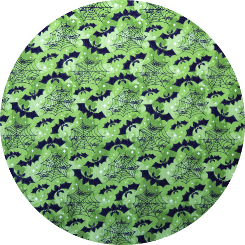 Theatre Scrub Hat (Halloween Green Bats)